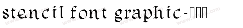 stencil font graphic字体转换